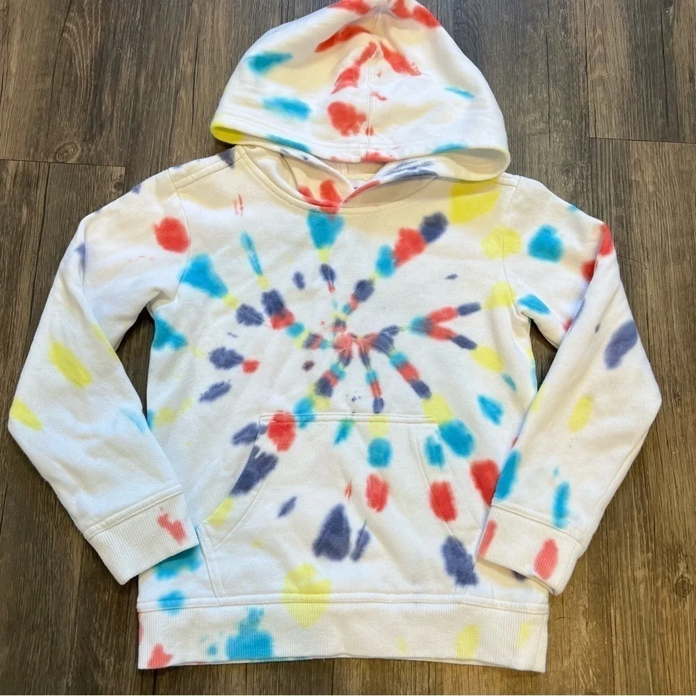 Kids DSG Tye Die Hoodie Blue/Red Size XS